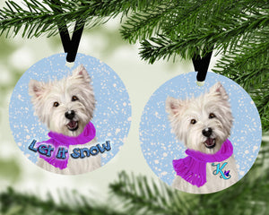 Let it Snow Westie Ornament