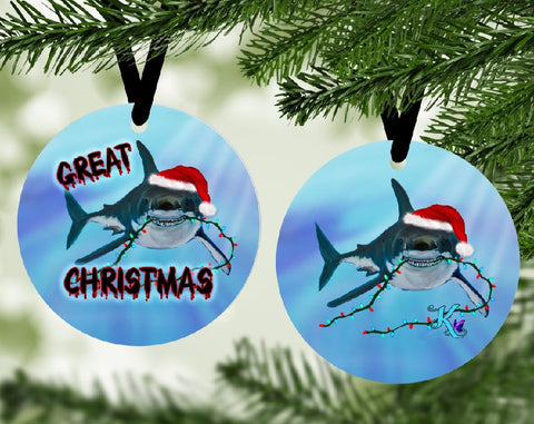 Great White Shark Christmas Ornament