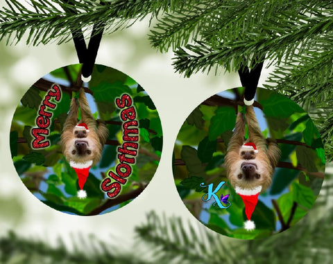 Merry Slothmas Ornament