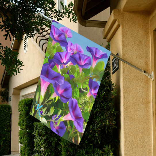 Morning Glory Garden Flag