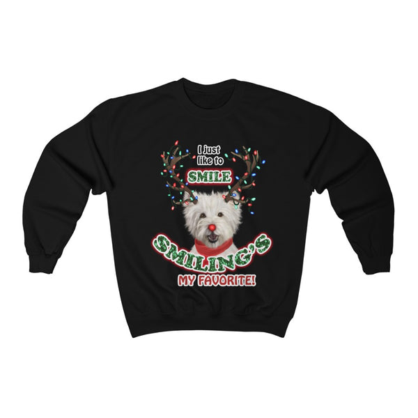 Reindeer Westie Crewneck Christmas Sweatshirt