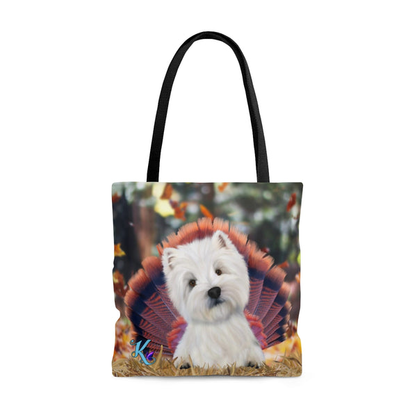 Westie Turkey Tote Bag