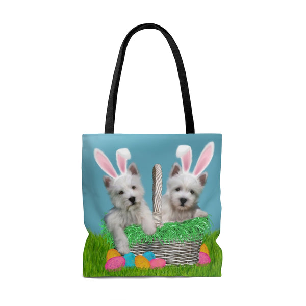 Westie Puppies Easter Tote Bag