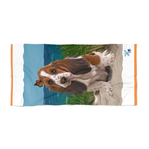 Beach Bum Basset Hound Beach Towel