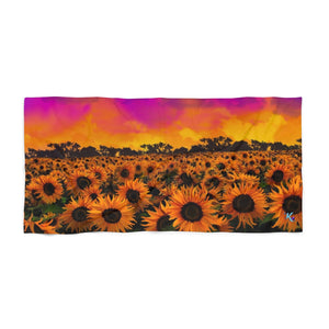 Sunflower Sunset Beach Towel