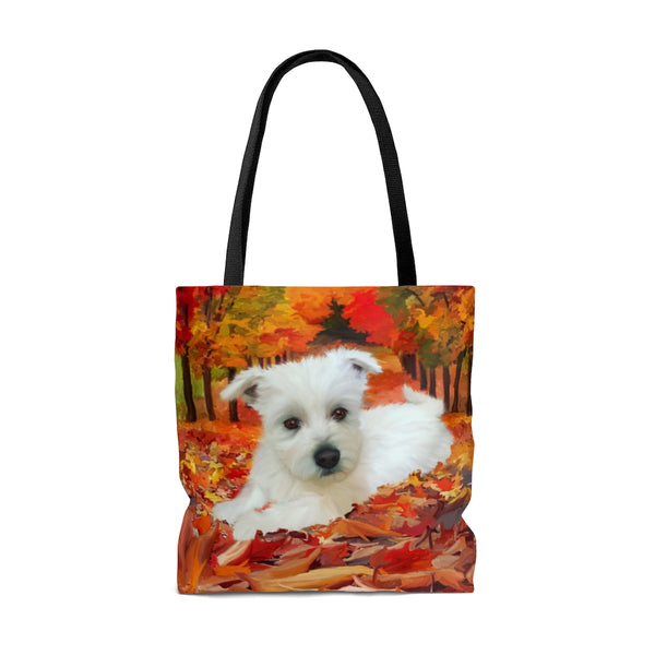 Autumn Westie Tote Bag