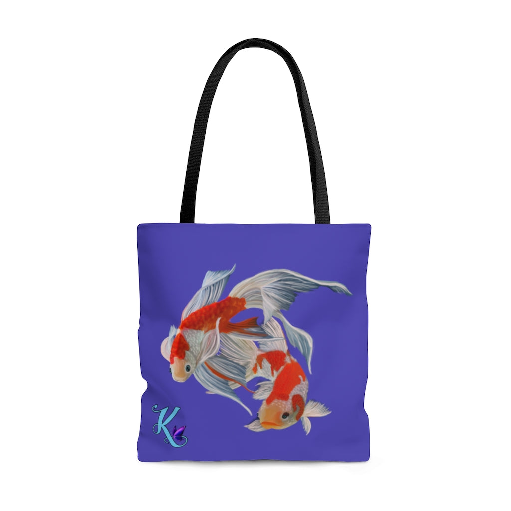 Blue Koi Tote Bag