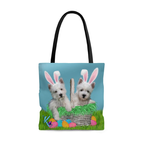 Westie Puppies Easter Tote Bag