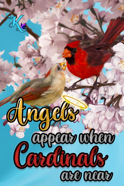 Angels appear when Cardinals are near Garden Flag