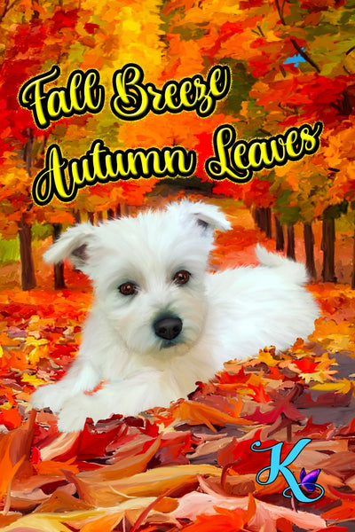 Fall Breeze Autumn Leaves Westie Garden Flag