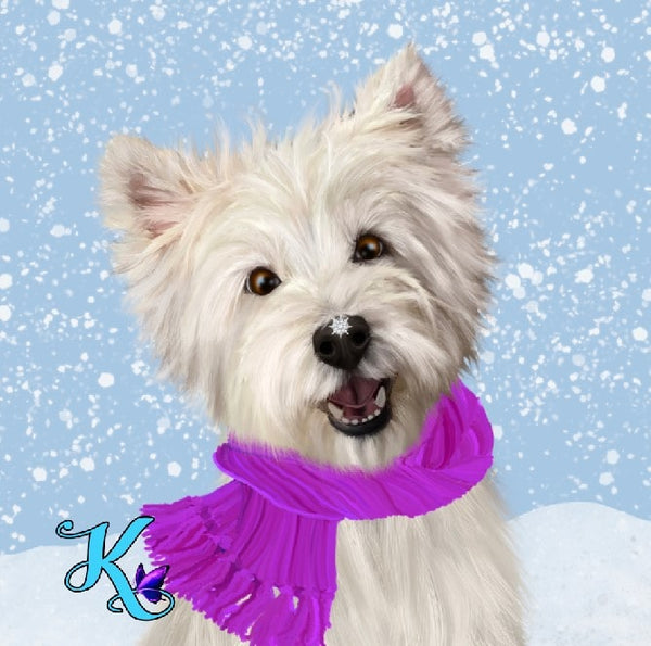 Let it Snow Westie Nightlight