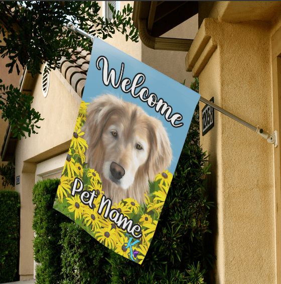 Original Pet Portrait Garden Flag