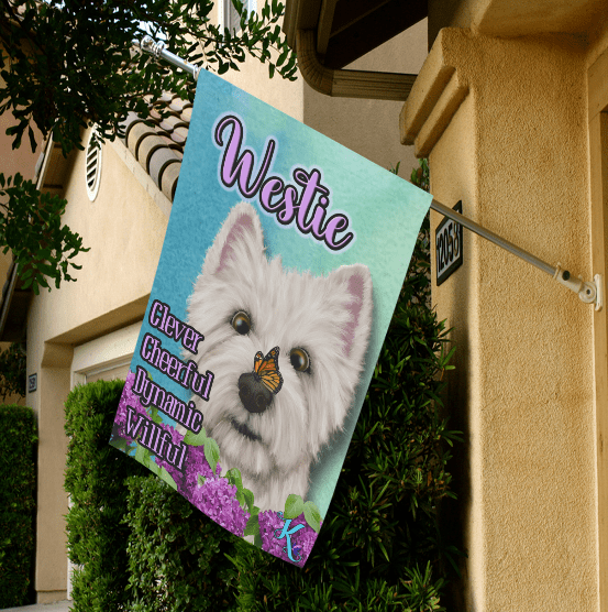 Westie Defined Garden Flag