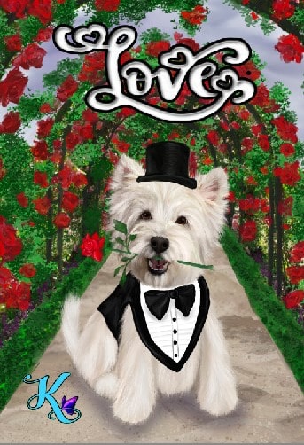 Westie Love Garden Flag