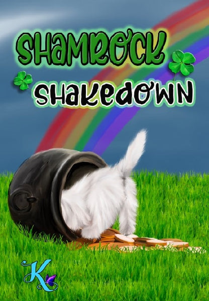 Shamrock Shakedown Westie Garden Flag