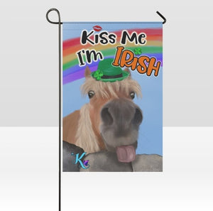 Kiss Me I'm Irish Garden Flag