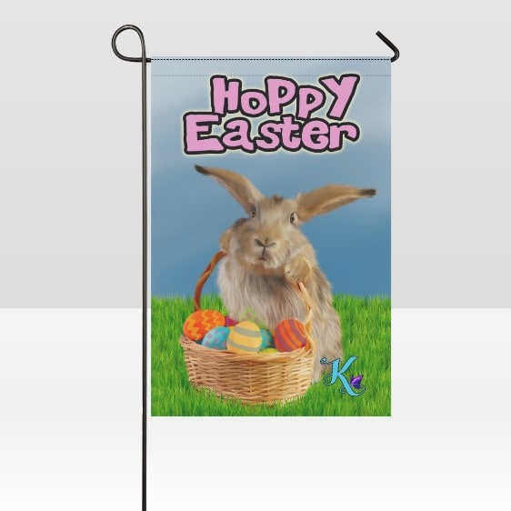 Hoppy Easter Garden Flag