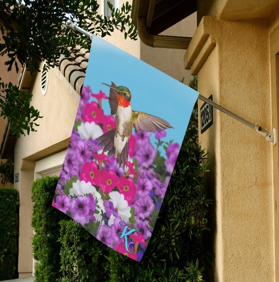 Hummingbird Garden Flag