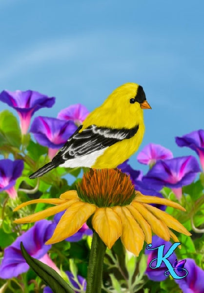 Goldfinch Garden Flag