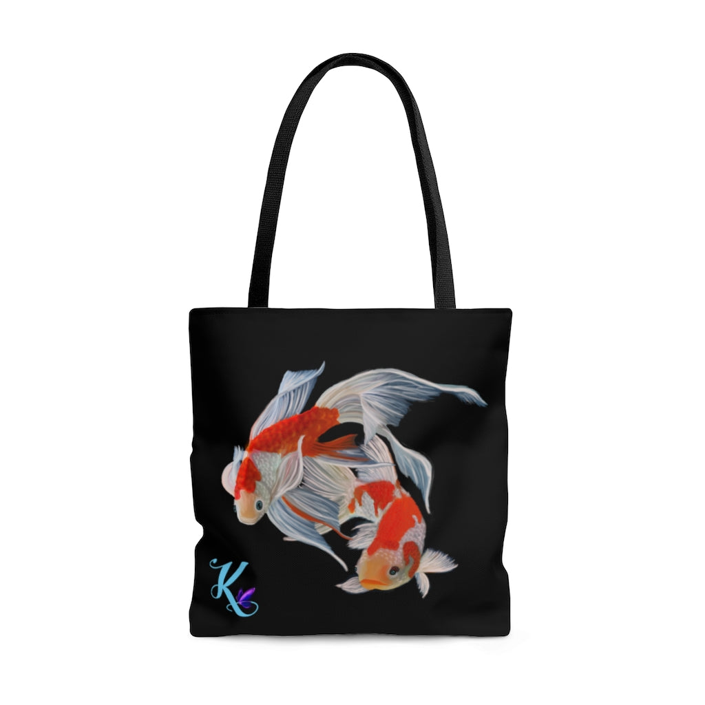 Black Koi Tote Bag