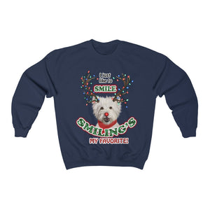 Reindeer Westie Crewneck Christmas Sweatshirt