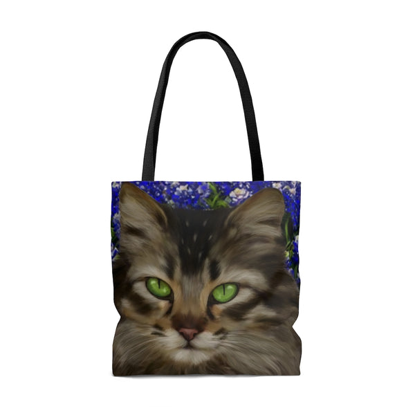 Emerald Eye Tiger Cat Tote Bag